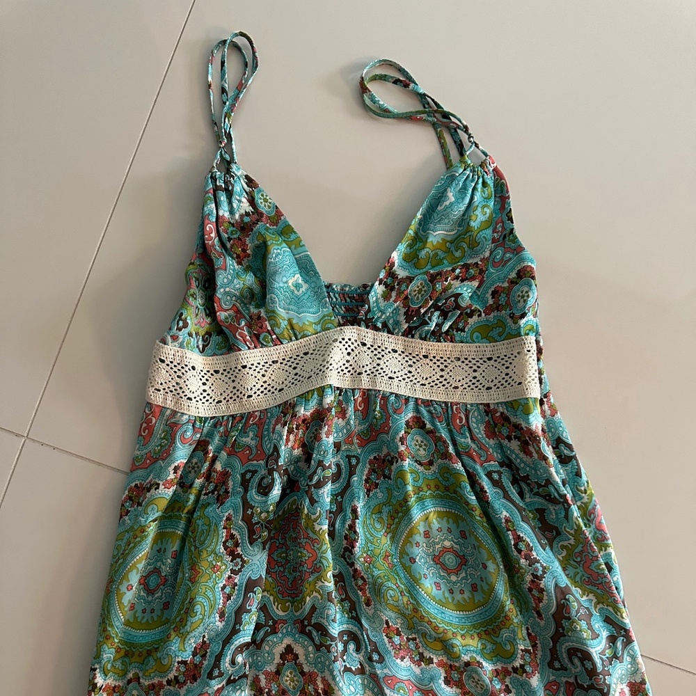 Turquoise Silk Cami